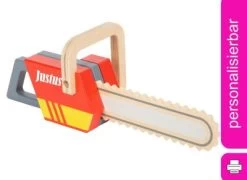 Small Foot Feuerwehr Kettensäge Mit Name Personalisiert