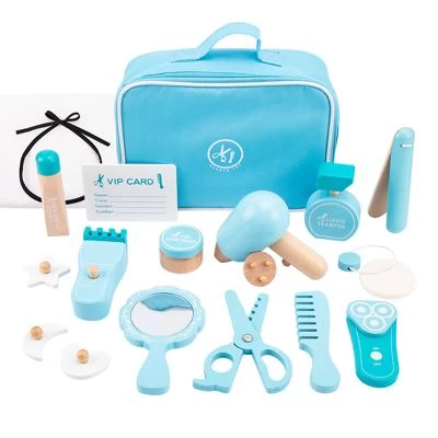 Epik Kinderhaarschnitt-Set Anziehspielzeug Aus Holz 3 Epik Kinderhaarschnitt-Set Anziehspielzeug Aus Holz