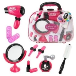 Toi Toys Toi-Toys Friseurset Mit Echtem Fön Im Koffer Haare Stylen