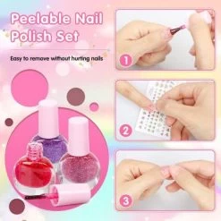 Enbaoxin Kinderschminkspielzeug-Set Kinderschminkset Mädchen Mit Schminkkoffer, Kindermädchen Plüschtasche Kinderschminkspielzeug Geschenk Für Mädchen 3 5 8 Jahre -Spielzeugladen 30180782 03