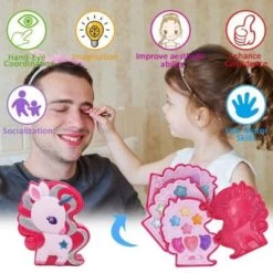 Enbaoxin DIY-Make-up Für Kinder Einhorn Dressing Box Kinder Meerjungfrau Prinzessin Make-up-Geschenk-Set -Spielzeugladen 30180809 03