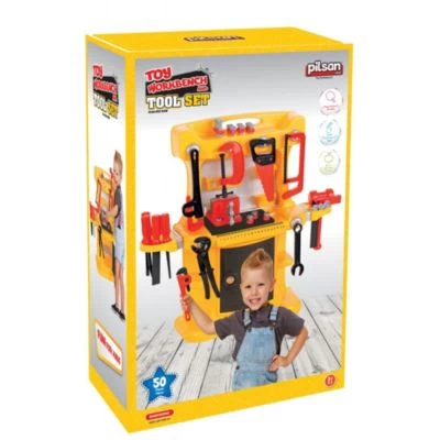 Kinder-Werkbank Lux 03538 Mit Kinderwerkzeug 50-teilig, Hammer, Schrauben Kinderwerkzeug 4 Kinder-Werkbank Lux 03538 Mit Kinderwerkzeug 50-teilig, Hammer, Schrauben Kinderwerkzeug – Bild 2