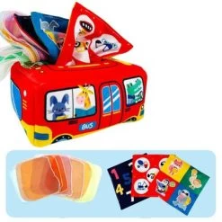 Syntek Unzerbrechliche Taschentuchbox Zum Pumpen Von Papierspielzeug Für Babys Spielzeugbuch Für Die Frühe Bildung Von Babys