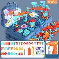 Enbaoxin Simulation Schraube Toolbox Bohrmaschine DIY Praktische Demontage Bohrmaschine Montage Puzzle Kinderspielzeug Kinder DIY Demontage Montage Puzzlespiel Simulation DIY Kinderspielzeug Zum Zerlegen Und Z
