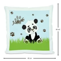 CreaDesign Dekokissen Kinder 40 X 40 Cm Panda Bär Mit Name Personalisiert -Spielzeugladen 30449456 03