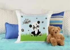 CreaDesign Dekokissen Kinder 40 X 40 Cm Panda Bär Mit Name Personalisiert -Spielzeugladen 30449456 04