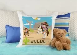 CreaDesign Dekokissen Kinder 40 X 40 Cm Cowgirl Mit Name Personalisiert -Spielzeugladen 30449475 04