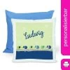 CreaDesign Dekokissen Kinder 40 X 40 Cm Elefanten Blau Grün Mit Name Personalisiert -Spielzeugladen 30449523 01