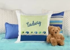 CreaDesign Dekokissen Kinder 40 X 40 Cm Elefanten Blau Grün Mit Name Personalisiert -Spielzeugladen 30449523 04