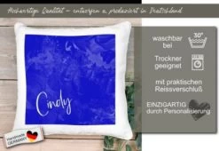 CreaDesign Dekokissen Kinder 40 X 40 Cm Traum Blau Mit Name Personalisiert -Spielzeugladen 30449565 05