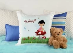 CreaDesign Dekokissen Kinder 40 X 40 Cm Frosch Mit Name Personalisiert -Spielzeugladen 30449617 04