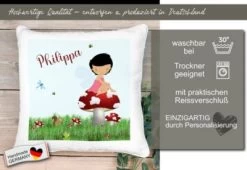 CreaDesign Dekokissen Kinder 40 X 40 Cm Frosch Mit Name Personalisiert -Spielzeugladen 30449617 05