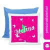 CreaDesign Dekokissen Kinder 40 X 40 Cm Schmetterling Pink Apfelgrün Mit Name Personalisiert -Spielzeugladen 30449635 01