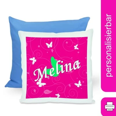 CreaDesign Dekokissen Kinder 40 X 40 Cm Schmetterling Pink Apfelgrün Mit Name Personalisiert 3 CreaDesign Dekokissen Kinder 40 X 40 Cm Schmetterling Pink Apfelgrün Mit Name Personalisiert