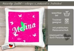 CreaDesign Dekokissen Kinder 40 X 40 Cm Schmetterling Pink Apfelgrün Mit Name Personalisiert 12 CreaDesign Dekokissen Kinder 40 X 40 Cm Schmetterling Pink Apfelgrün Mit Name Personalisiert -Spielzeugladen 30449635 05