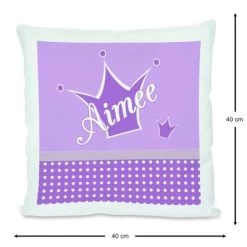 CreaDesign Dekokissen Kinder 40 X 40 Cm Prinz / Prinzessin Lila Mit Name Personalisiert -Spielzeugladen 30449744 03