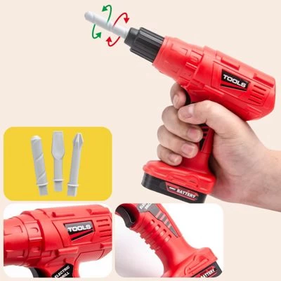 Syntek Werkzeugkasten Für Kinder Simulation Wartungswerkzeug Bohrmaschine Schraubendreher Reparatur Spielhaus Kinderspielzeug 5 Syntek Werkzeugkasten Für Kinder Simulation Wartungswerkzeug Bohrmaschine Schraubendreher Reparatur Spielhaus Kinderspielzeug – Bild 3