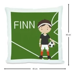CreaDesign Dekokissen Kinder 40 X 40 Cm Fußball Mit Name Personalisiert -Spielzeugladen 30543765 03