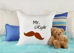 CreaDesign Dekokissen Kinder 40 X 40 Cm Bart Mustache Mit Name Personalisiert -Spielzeugladen 30543792 04