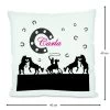 CreaDesign Dekokissen Kinder 40 X 40 Cm Cowboy Pferde Schwarz Pink Mit Name Personalisiert -Spielzeugladen 30543804 01