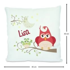 CreaDesign Dekokissen Kinder 40 X 40 Cm Eule Mit Name Personalisiert -Spielzeugladen 30543908 03