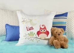 CreaDesign Dekokissen Kinder 40 X 40 Cm Eule Mit Name Personalisiert -Spielzeugladen 30543908 04
