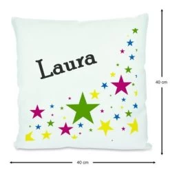 CreaDesign Dekokissen Kinder 40 X 40 Cm Sterne Mit Name Personalisiert -Spielzeugladen 30543970 03