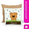 CreaDesign Dekokissen Kinder 40 X 40 Cm Teddy Bär Mit Name Personalisiert -Spielzeugladen 30544100 01