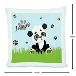 CreaDesign Dekokissen Kinder 40 X 40 Cm Panda Bär Mit Name Personalisiert -Spielzeugladen 30544128 03