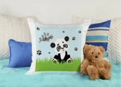CreaDesign Dekokissen Kinder 40 X 40 Cm Panda Bär Mit Name Personalisiert -Spielzeugladen 30544128 04