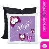 CreaDesign Dekokissen Kinder 40 X 40 Cm Eule Lila Mit Name Personalisiert -Spielzeugladen 30544181 01