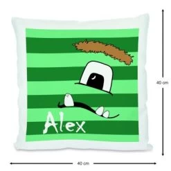 CreaDesign Dekokissen Kinder 40 X 40 Cm Monster Grün Mit Name Personalisiert -Spielzeugladen 30544234 03