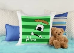 CreaDesign Dekokissen Kinder 40 X 40 Cm Monster Grün Mit Name Personalisiert -Spielzeugladen 30544234 04
