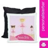 CreaDesign Dekokissen Kinder 40 X 40 Cm Balerina Mit Name Personalisiert -Spielzeugladen 30544236 01