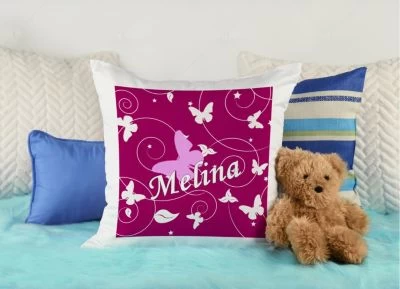 CreaDesign Dekokissen Kinder 40 X 40 Cm Schmetterling Brombeere Mit Name Personalisiert 6 CreaDesign Dekokissen Kinder 40 X 40 Cm Schmetterling Brombeere Mit Name Personalisiert – Bild 4