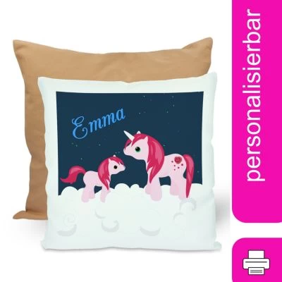 CreaDesign Dekokissen Kinder 40 X 40 Cm Einhorn Mit Name Personalisiert 3 CreaDesign Dekokissen Kinder 40 X 40 Cm Einhorn Mit Name Personalisiert