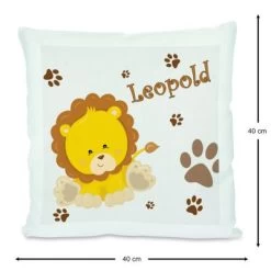 CreaDesign Dekokissen Kinder 40 X 40 Cm Löwe Mit Name Personalisiert -Spielzeugladen 30544281 03