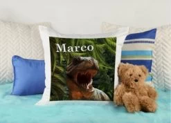 CreaDesign Dekokissen Kinder 40 X 40 Cm T-Rex Mit Name Personalisiert -Spielzeugladen 30544329 04