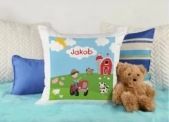CreaDesign Dekokissen Kinder 40 X 40 Cm Bauernhof Mit Name Personalisiert -Spielzeugladen 30544418 04