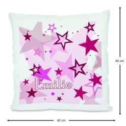 CreaDesign Dekokissen Kinder 40 X 40 Cm Sterne Rosa Mit Name Personalisiert -Spielzeugladen 30544443 03