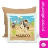 CreaDesign Dekokissen Kinder 40 X 40 Cm Cowboy Mit Name Personalisiert -Spielzeugladen 30544551 01