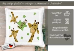 CreaDesign Dekokissen Kinder 40 X 40 Cm Giraffe Mit Name Personalisiert 12 CreaDesign Dekokissen Kinder 40 X 40 Cm Giraffe Mit Name Personalisiert -Spielzeugladen 30544564 05