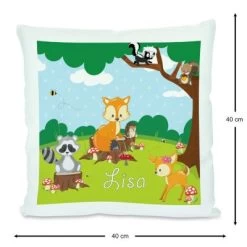 CreaDesign Dekokissen Kinder 40 X 40 Cm Waldtiere Mit Name Personalisiert 10 CreaDesign Dekokissen Kinder 40 X 40 Cm Waldtiere Mit Name Personalisiert -Spielzeugladen 30544597 03