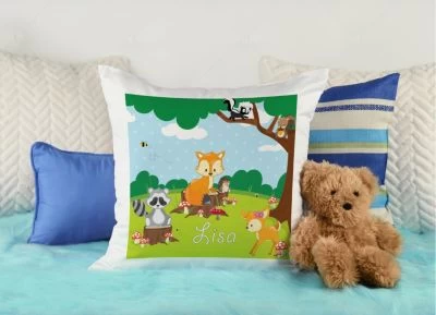 CreaDesign Dekokissen Kinder 40 X 40 Cm Waldtiere Mit Name Personalisiert 6 CreaDesign Dekokissen Kinder 40 X 40 Cm Waldtiere Mit Name Personalisiert – Bild 4