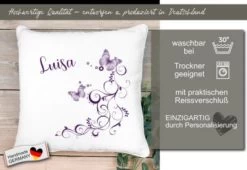 CreaDesign Dekokissen Kinder 40 X 40 Cm Schmetterling Lila Mit Name Personalisiert 12 CreaDesign Dekokissen Kinder 40 X 40 Cm Schmetterling Lila Mit Name Personalisiert -Spielzeugladen 30544616 05