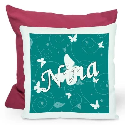 CreaDesign Dekokissen Kinder 40 X 40 Cm Schmetterling Petrol Mit Name Personalisiert 4 CreaDesign Dekokissen Kinder 40 X 40 Cm Schmetterling Petrol Mit Name Personalisiert – Bild 2