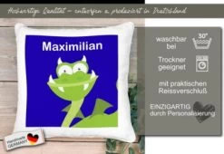 CreaDesign Dekokissen Kinder 40 X 40 Cm Drache Mit Name Personalisiert -Spielzeugladen 30544770 05