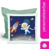 CreaDesign Dekokissen Kinder 40 X 40 Cm Weltall Mit Name Personalisiert -Spielzeugladen 30544779 01