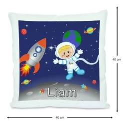CreaDesign Dekokissen Kinder 40 X 40 Cm Weltall Mit Name Personalisiert -Spielzeugladen 30544779 03