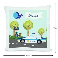 CreaDesign Dekokissen Kinder 40 X 40 Cm Polizei Mit Name Personalisiert -Spielzeugladen 30544817 03